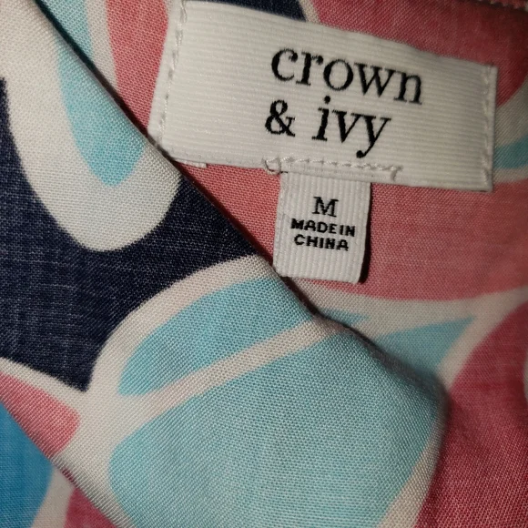 Crown & Ivy, NWT Women's Sleeveless Shirt Medium - Picture 6 of 9